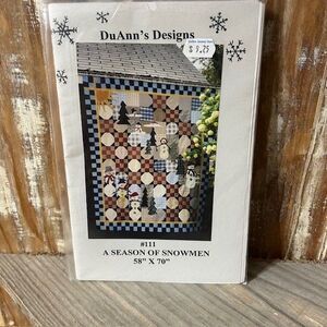 Quilters A Season Of Snowmen Pattern Instr 58" x 70" DuAnn's Designs - NEW #111